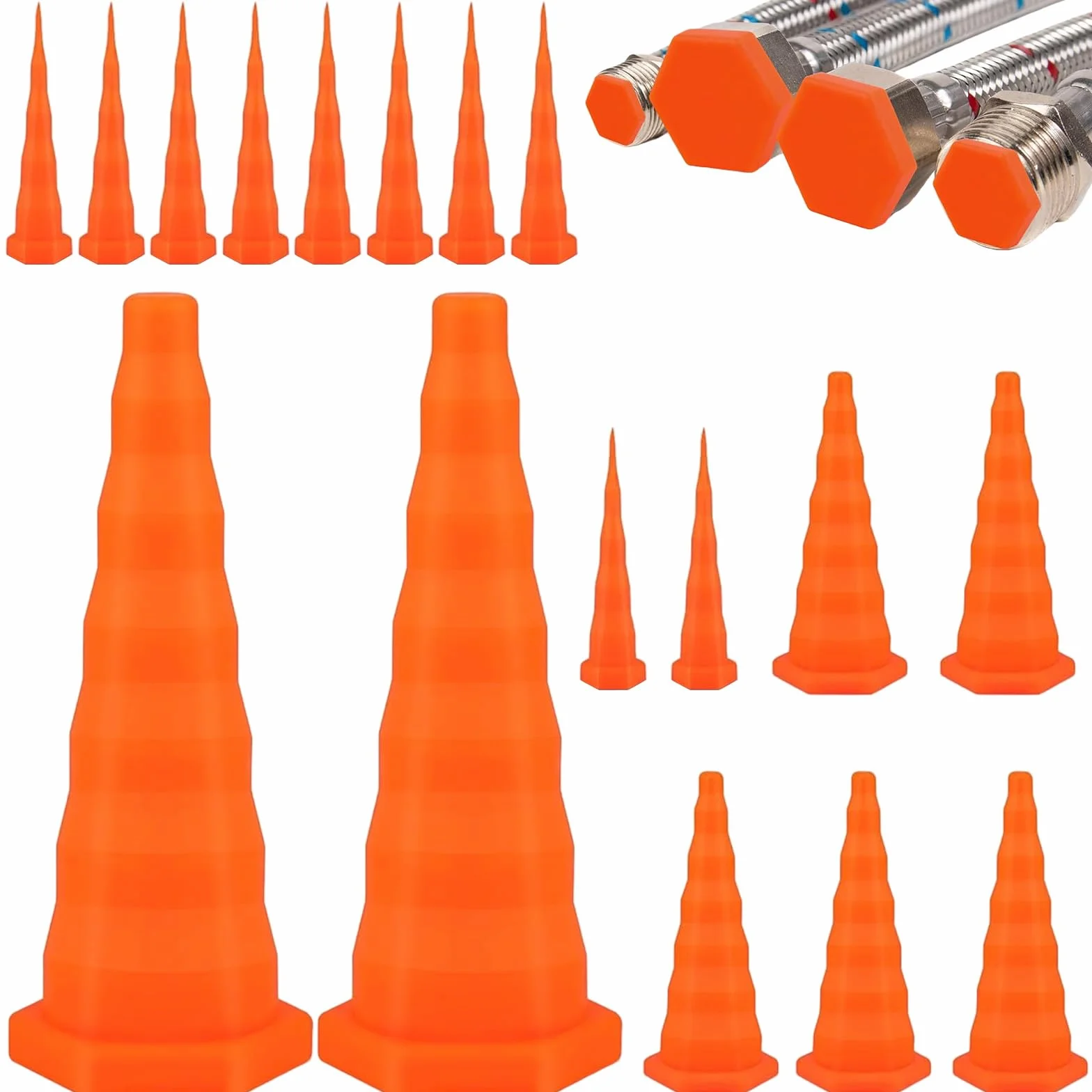 Gumowe zatyczki hydrauliczne stożkowe 3 rozmiary do rur olejowych 17 sztuk