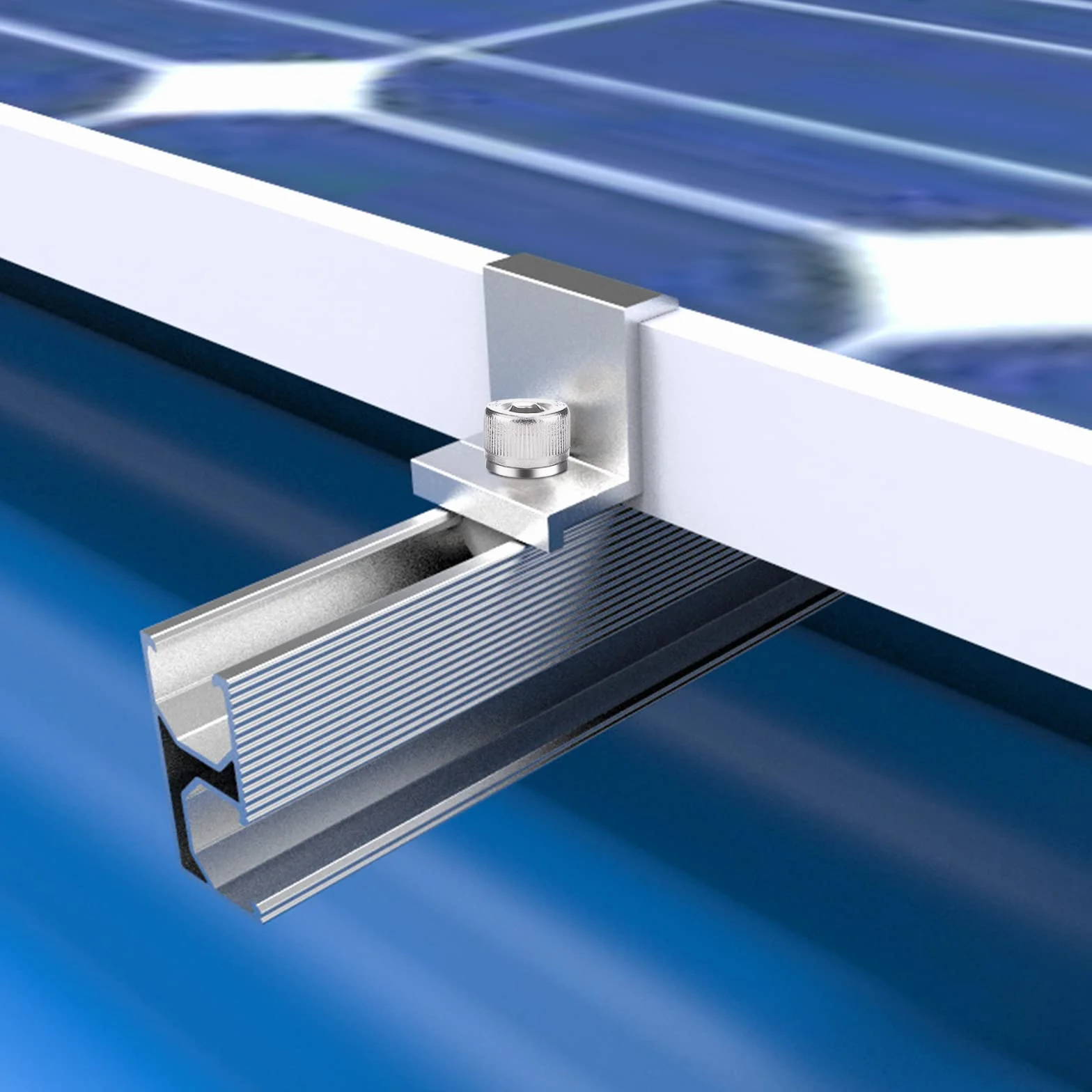 Moduł solarny uchwyt zacisk końcowy panel słoneczny zacisk krawędzi uchwyty, mocowanie modułu solarnego 35 mm