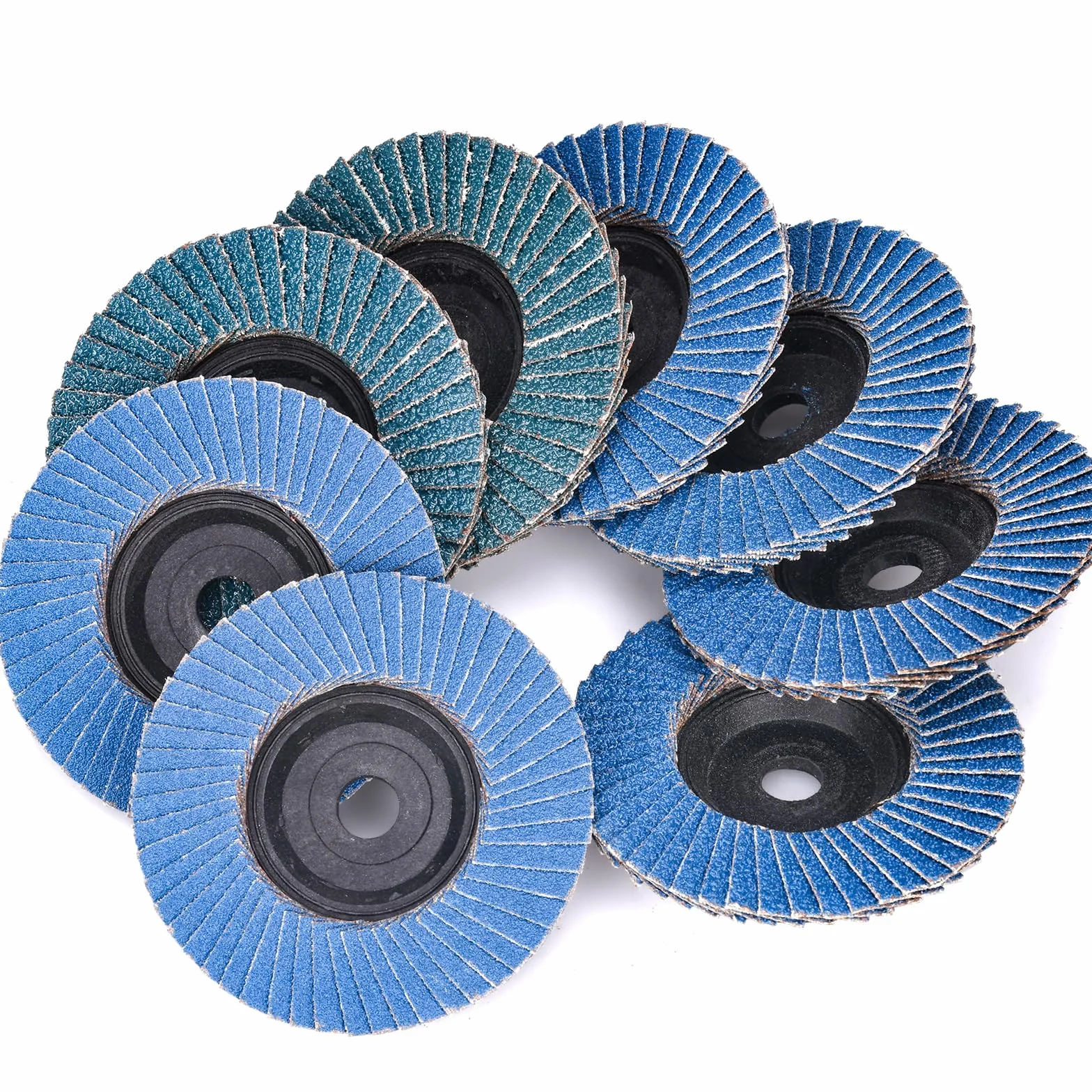 8 sztuk tarcz wachlarzowych ø 76 mm x 10 mm krążki szlifierskie talerze szlifierskie 40 60 80 120 ziarnistość zestaw krążków lamelowych do szlifierki kątowej maszyny polerskiej