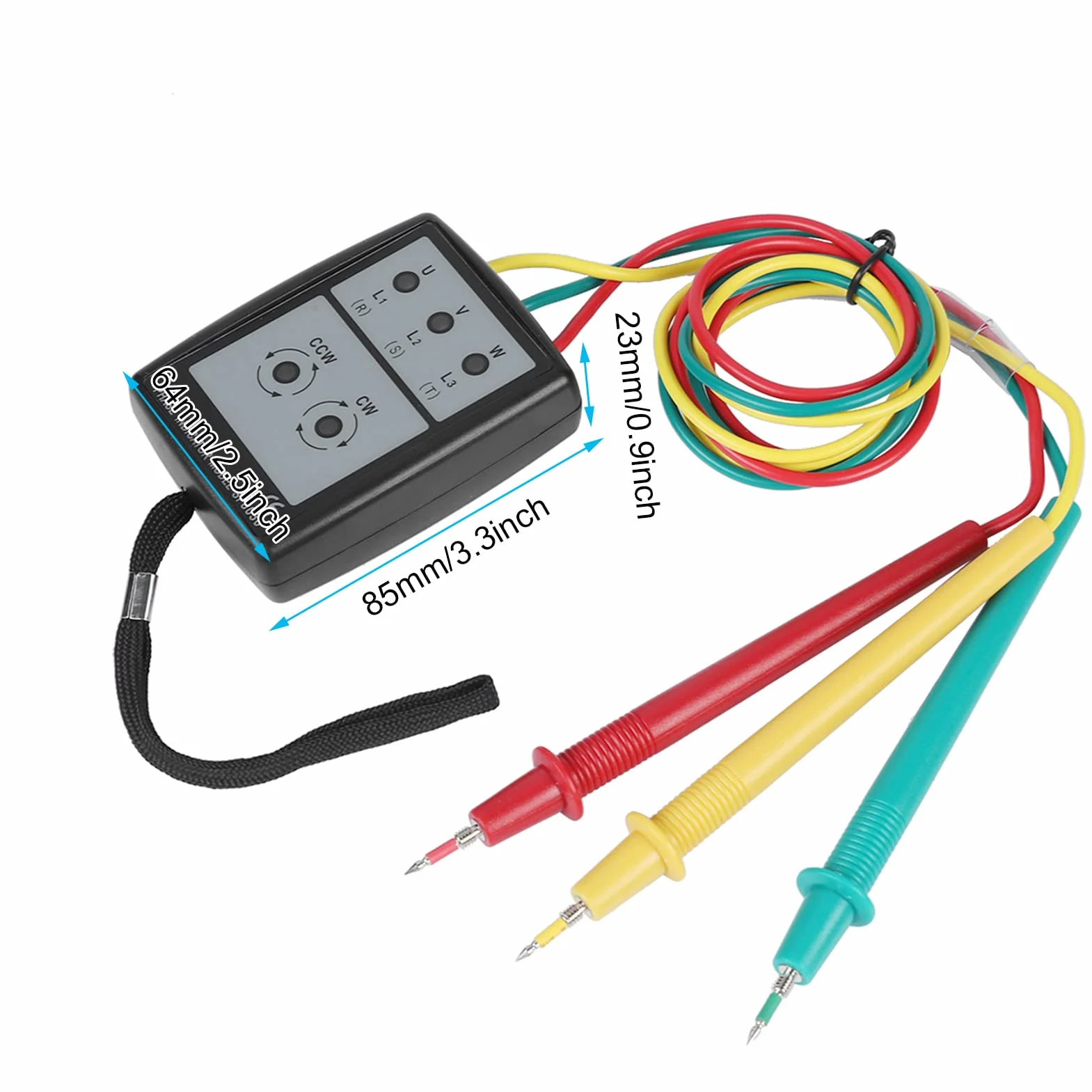 Detektor SP8030 Tester rotacji kolejności faz 3, wyświetlacz AC 200V-480V z brzęczykiem LED