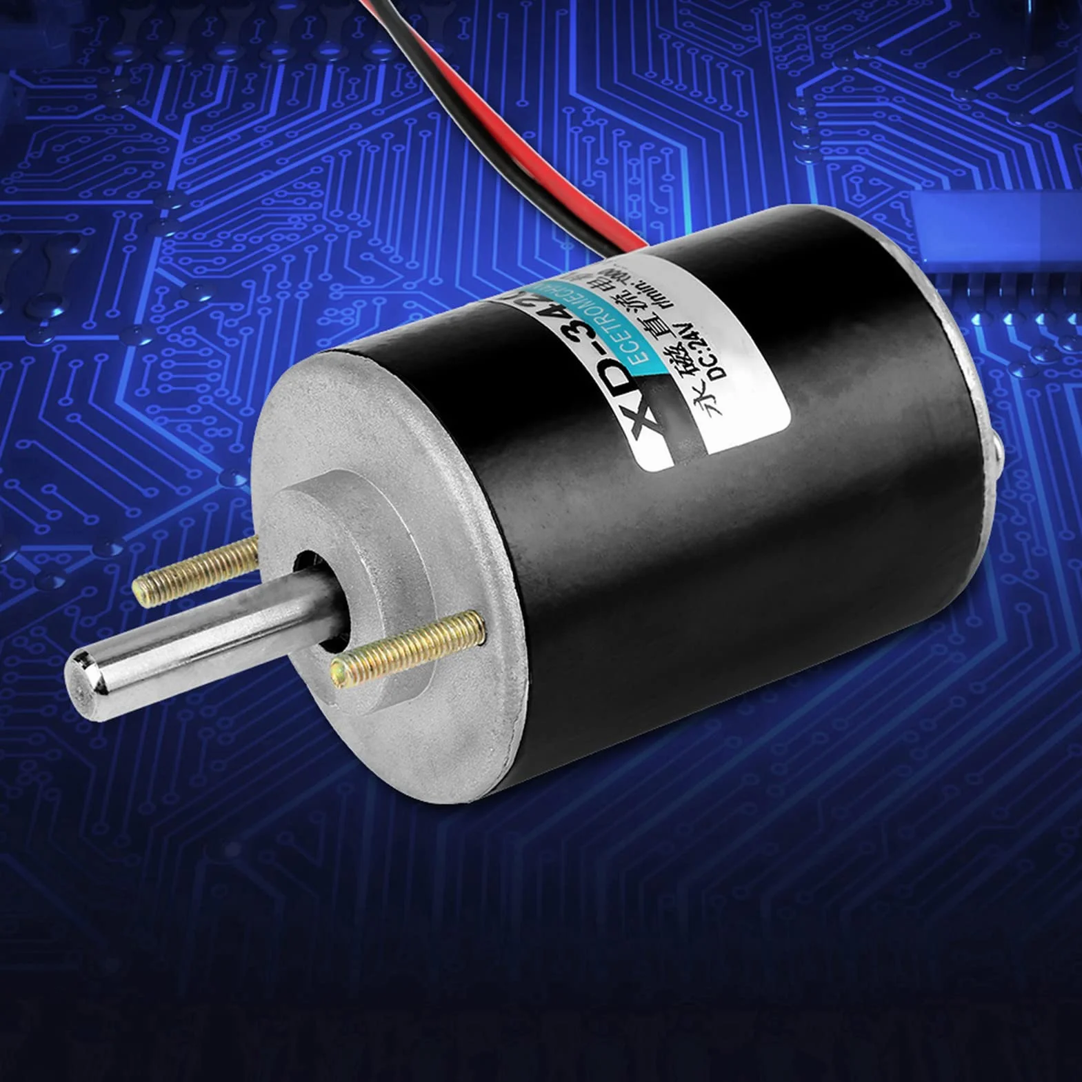 Silnik elektryczny XD‑3420 12/24 V 30 W silnik prądu stałego wysoka prędkość CW/CCW (7000 obr./min (24 V)