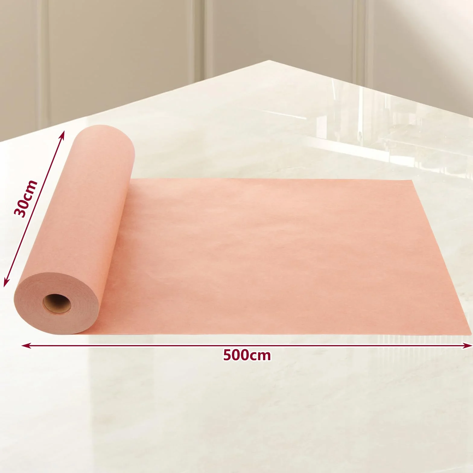 ASelected Butcher Paper Pink papier rzeźniczy BBQ 45 cm x 53 m, niewoskowany papier rzeźniczy do grilla, do wędzenia, opakowania mięsne dla doskonałych rezultatów grillowania – soczyste mięso i