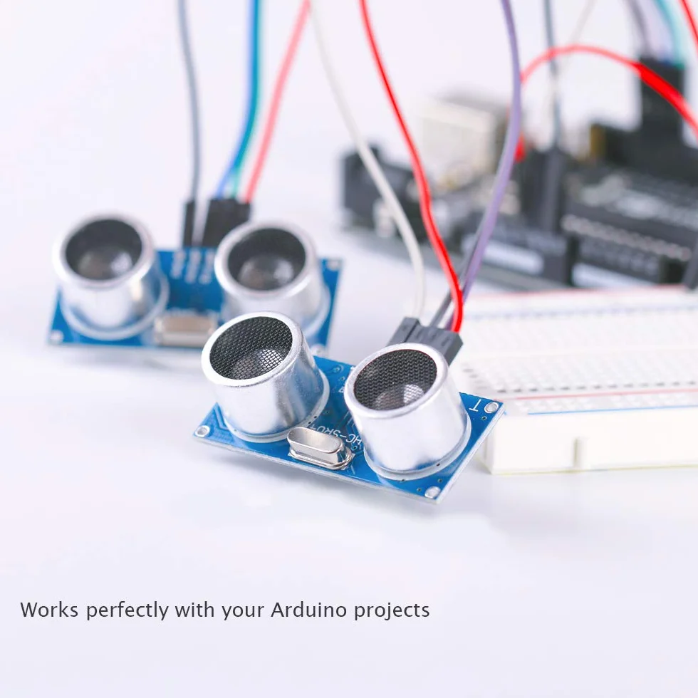 ELEGOO - 5 sztuk HC-SR04 ultradźwiękowy czujnik odległości do Arduino UNO, Nano, Roboter, XBee, ZigBee itd.