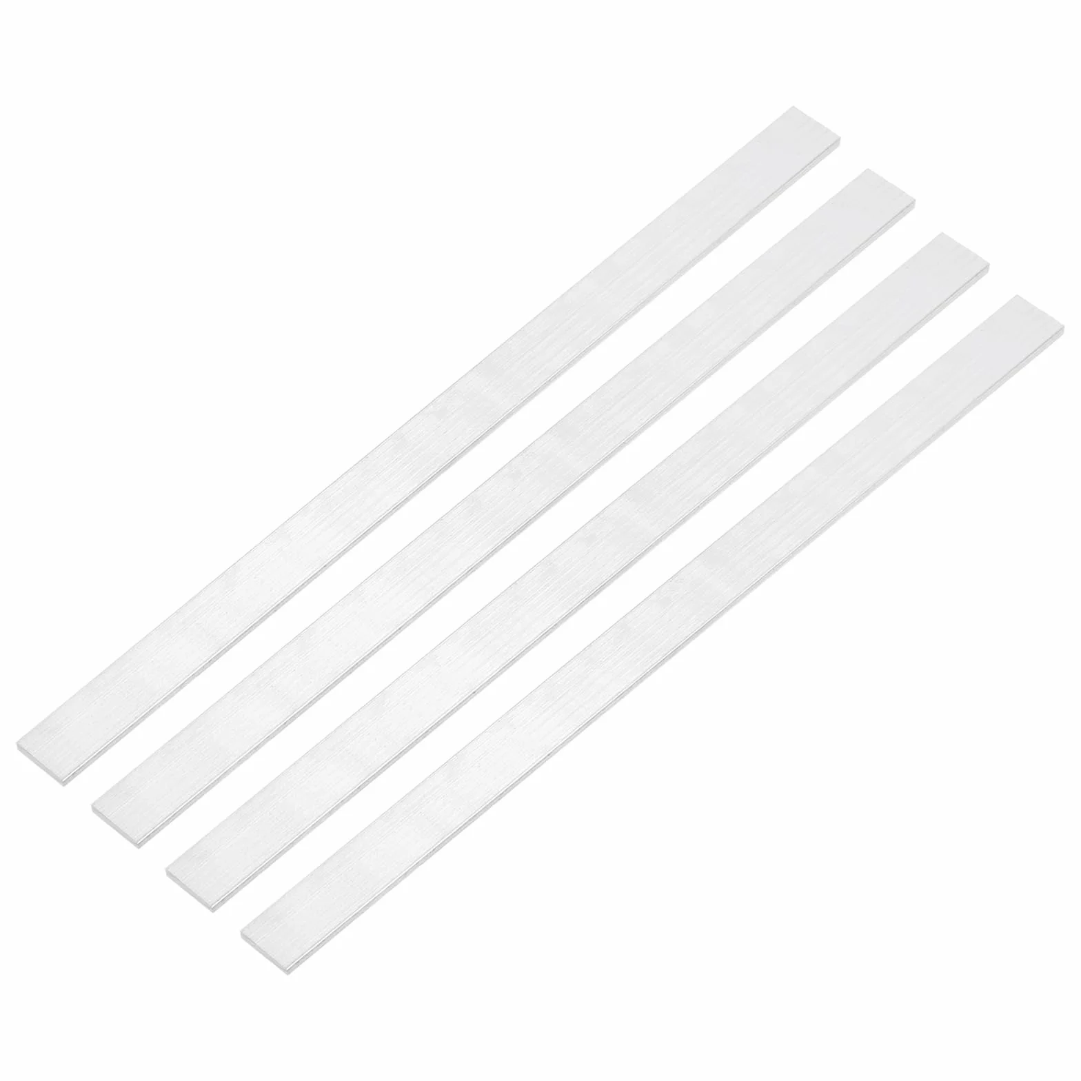QUARKZMAN Kwadratowy aluminiowy pręt płaski, 4 sztuki 3/32" grubość 3/4" szerokość 12" długość kwadratowy pręt aluminiowy 6063 aluminiowa płyta płaska, 2 x 20 x 305 mm masywny zapas walca