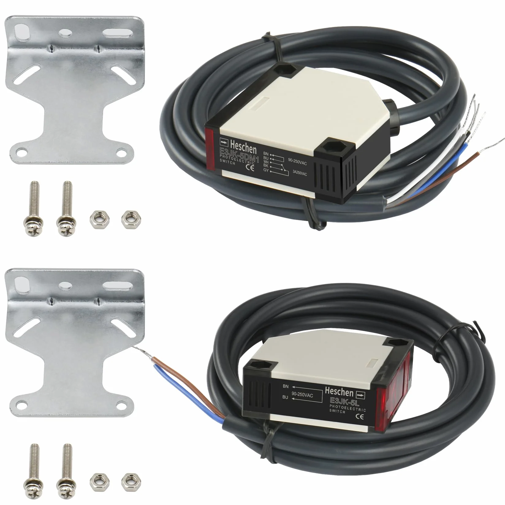 Heschen przełącznik fotoelektryczny E3JK-5DM1-5L AC 90-250 V 5 m