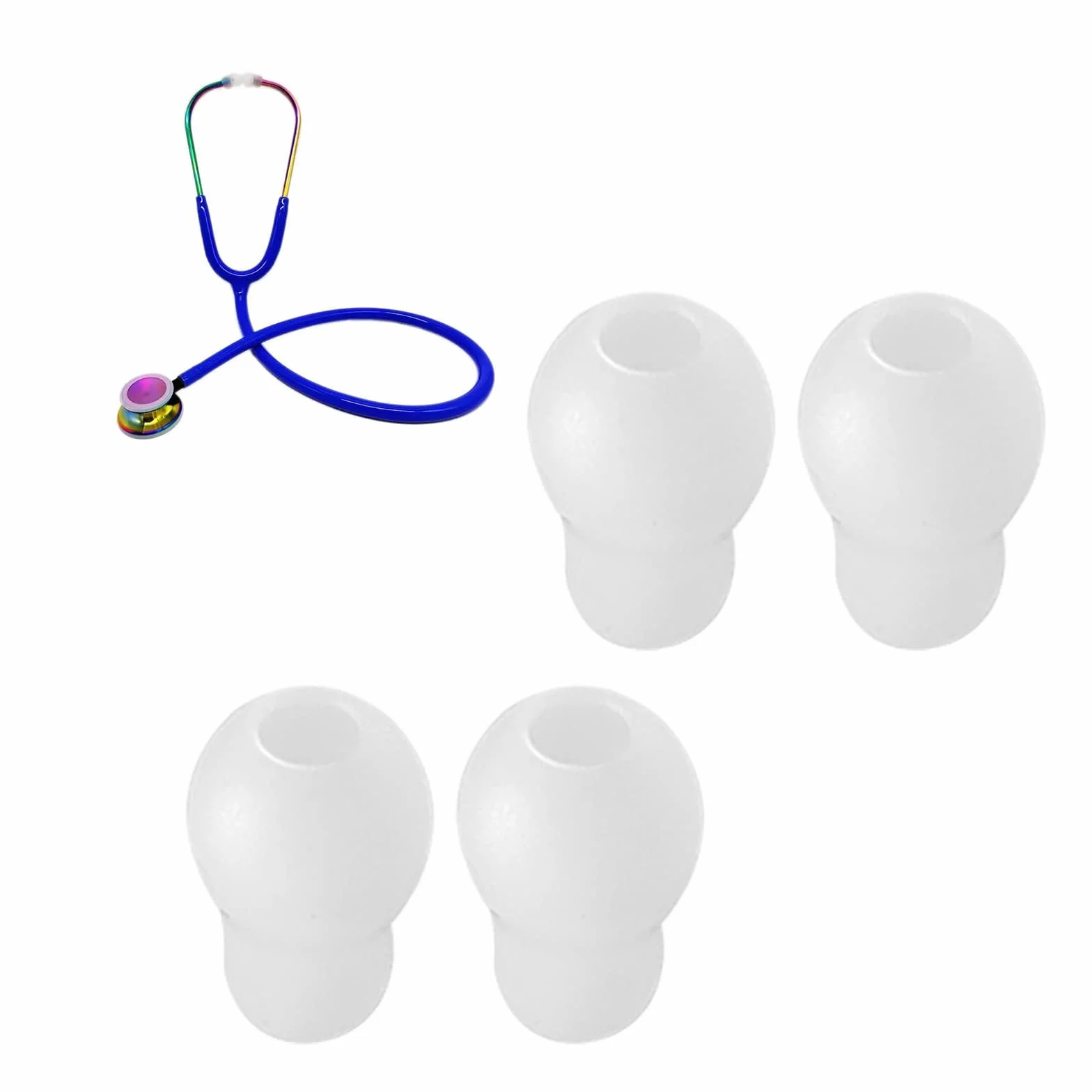 Stetoskop Ear Tips zamiennik stetoskopów Littmann kompatybilny ze stetoskopem MDF Classic 3 Cardiology 3 & Cardiology 4, Cardiology III & IV & Littmann Stetoscope Parts (biały)