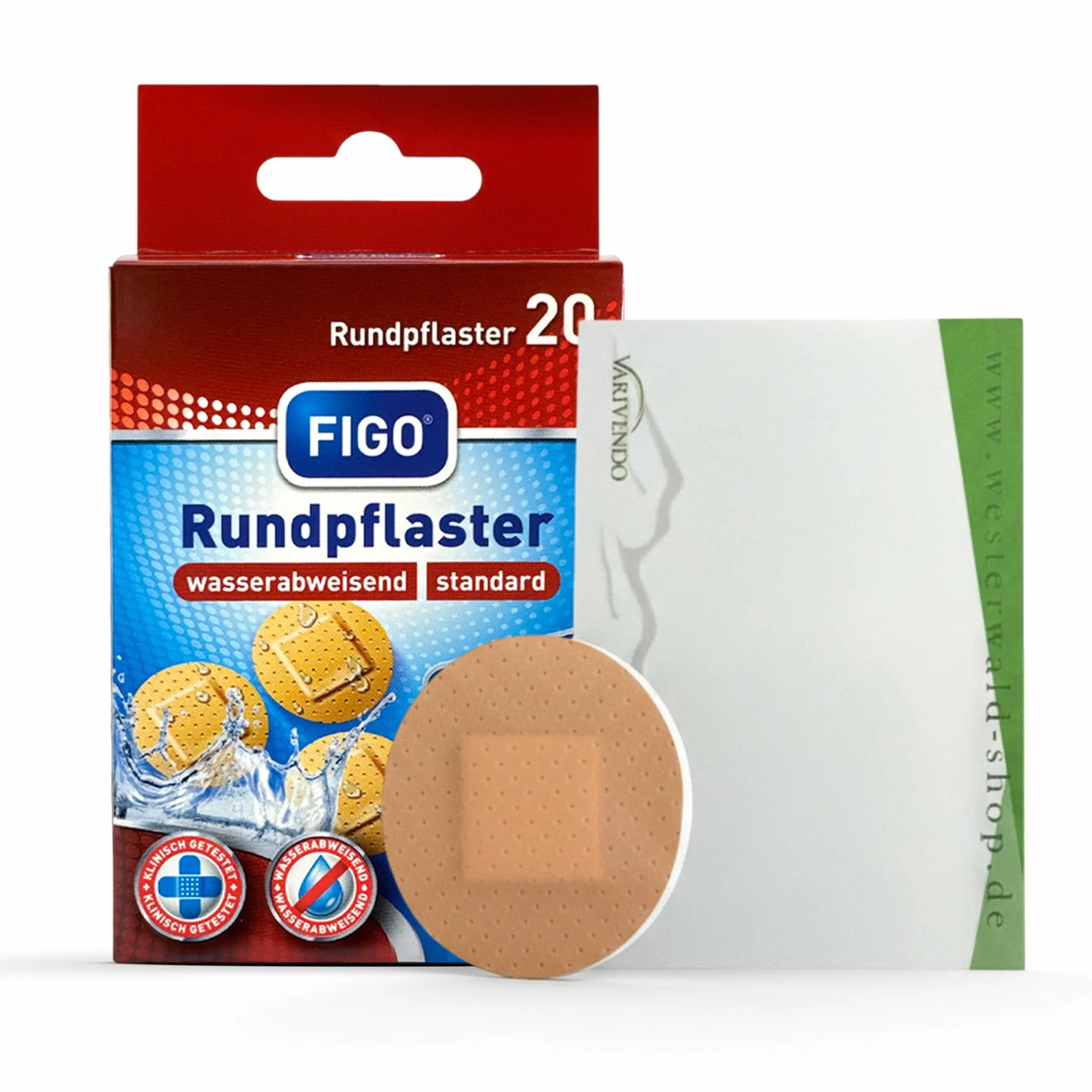 Figo Opakowanie 20 plastrów okrągłych cielistych z notatnikiem varivendo 40 plastrów