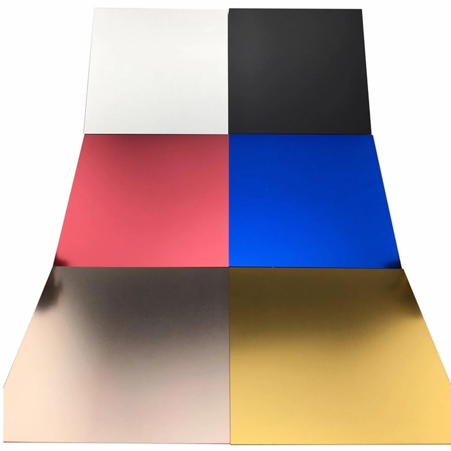 Kwadratowy płaski pręt aluminiowy anodowany grawerowany wielokolorowy 1,0 mm 100 x 100 mm Rose gold