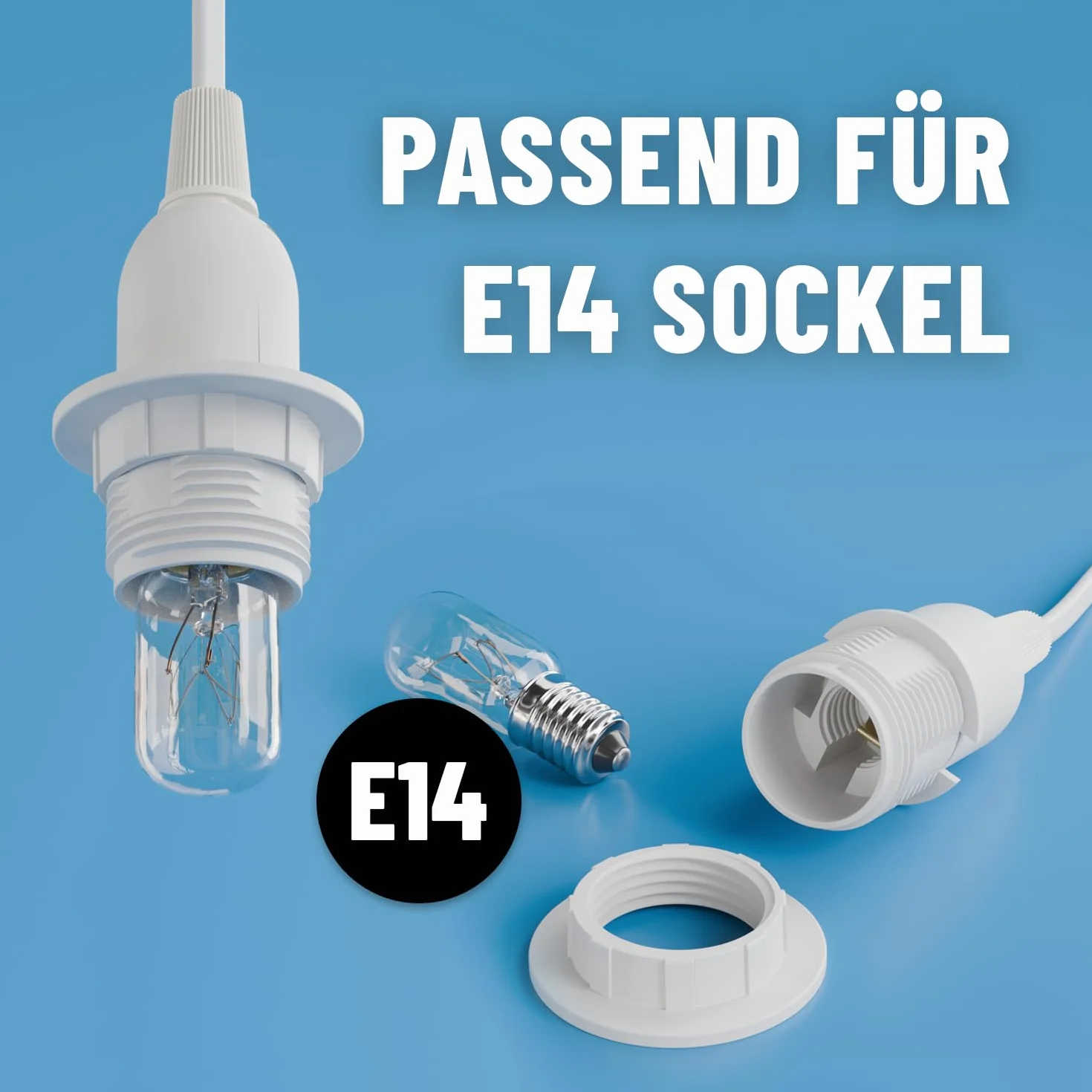 Oprawka lampy E14 z kablem i przełącznikiem biała 3,5 m 60 W 250 V PCW