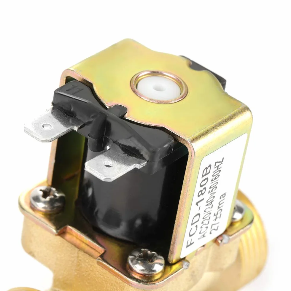 Elektryczny zawór elektromagnetyczny G3 / 4 wlot wody 2-drożny N/C AC Normalnie zamknięty 220/240V FCD-180B