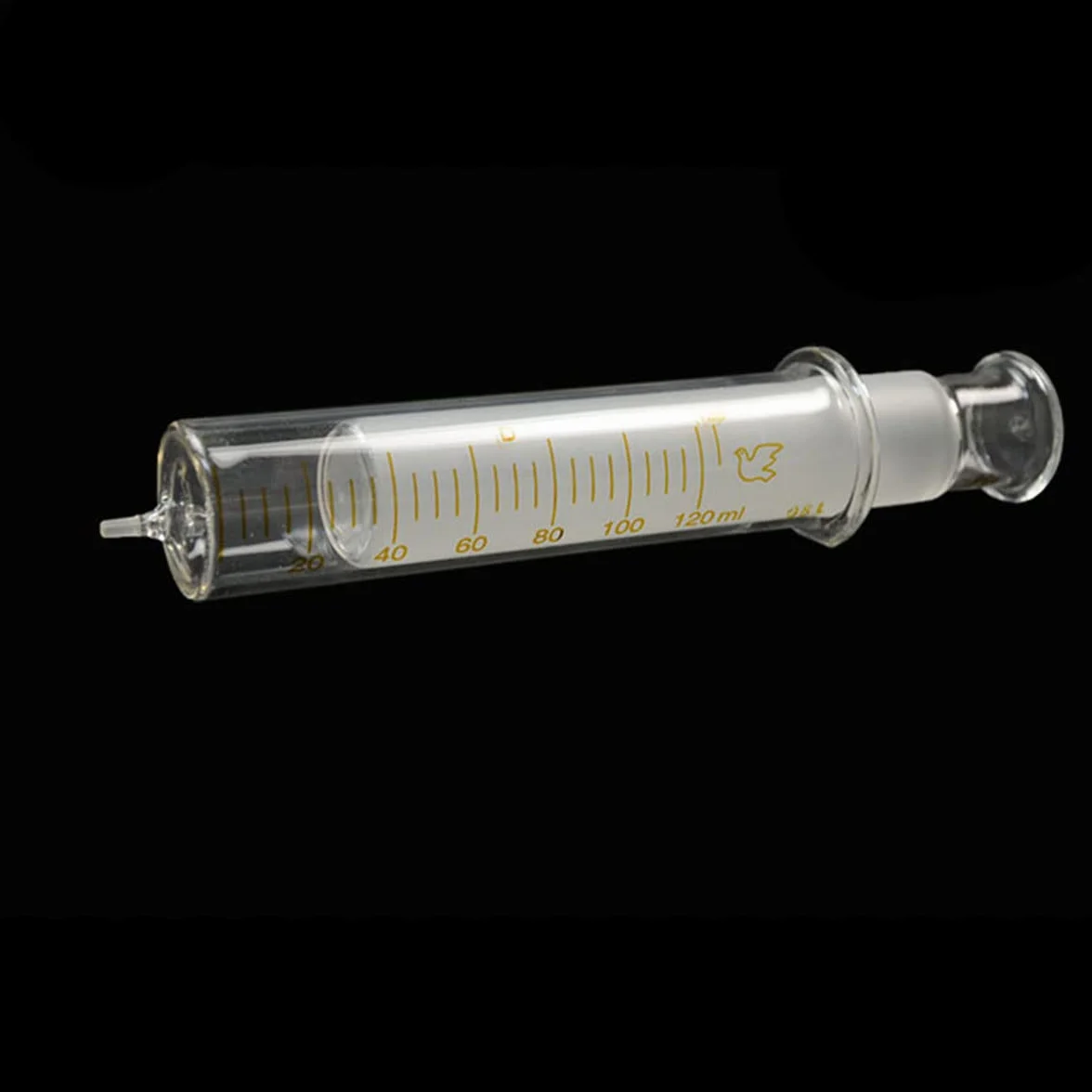 Markowa szklana strzykawka 120 ml sterylna przezroczysta skala