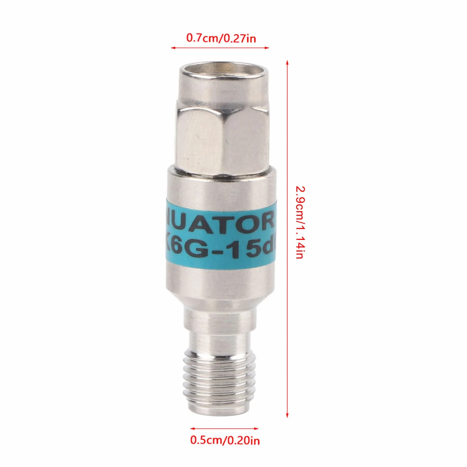 Akozon SMA Męsko-żeński Tłumik RF, Koncentryczny, 2W, 50°, 1-30dB, Zakres Częstotliwości 6GHz, Redukcja Sygnału High Fidelity, Opakowanie 3 szt. (#03)