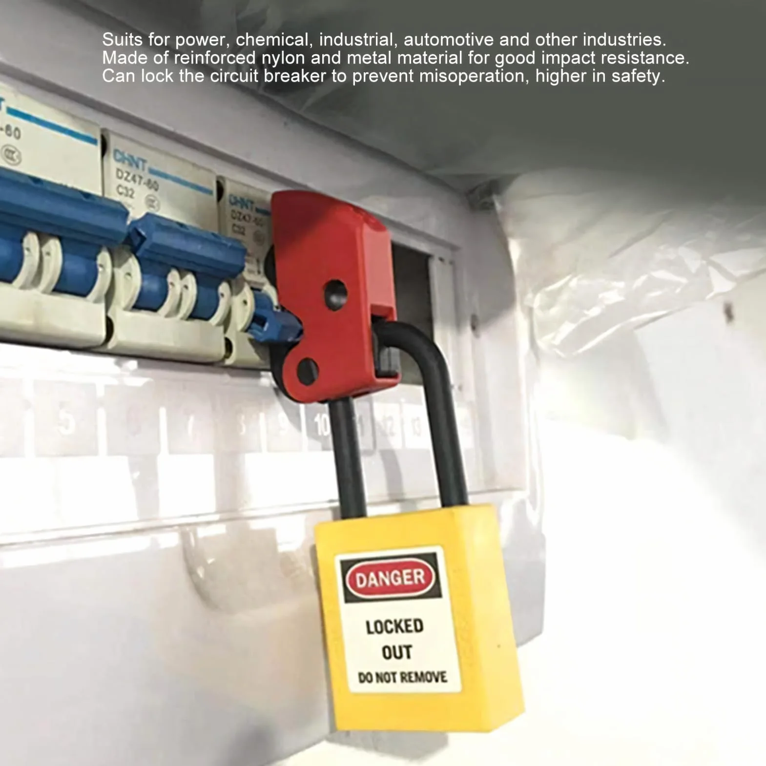 Zestaw Blokujący Tagout Loto Lock Out Tag Out Wyłącznik Zacisk