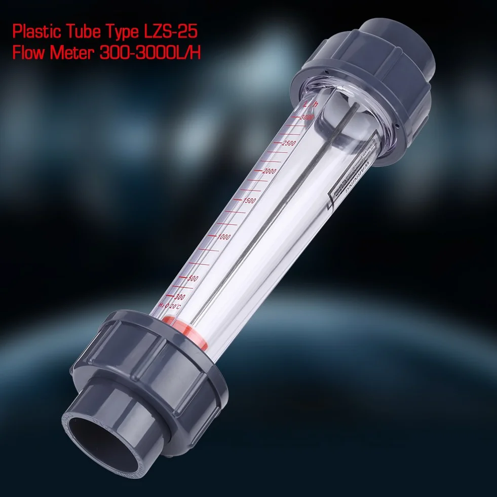 Jectse LZS-25 Rotametr 300-3000L/H przepływomierz cieczy z tworzywa sztucznego