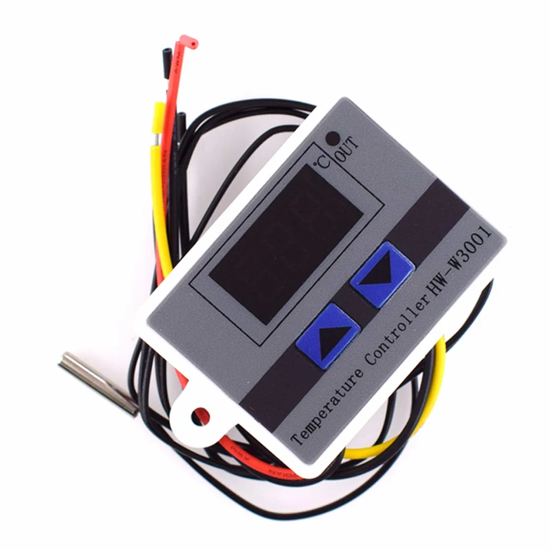Hailege 12 V cyfrowy kontroler temperatury LED termostat NTC 10K próbka