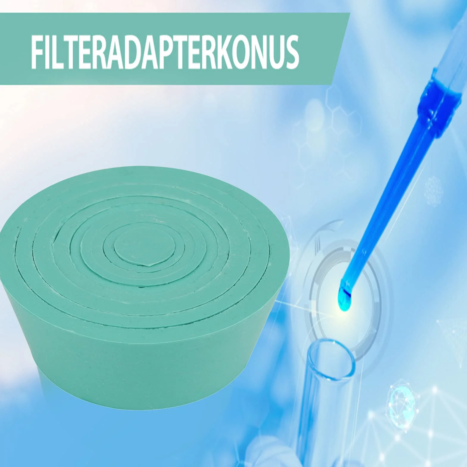 Zestaw Lejka Buchnera 60mm Porcelana Adapter Filtra Korek Gumowy