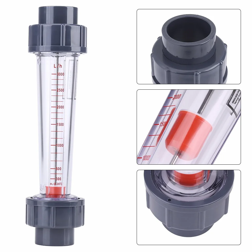 Jectse LZS-25 Rotametr 300-3000L/H przepływomierz cieczy z tworzywa sztucznego