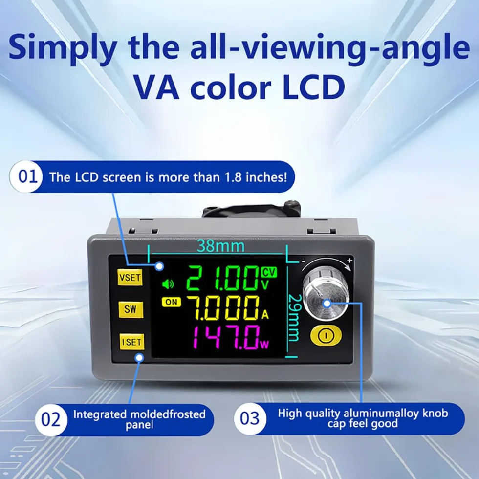 DC regulowany przetwornik Buck-Boost regulator napięcia DC6-36V 150W sterowanie numeryczne napięcie podnoszenia,stałe napięcie stały prąd moduł ładowania solarnego wyświetlacz LCD