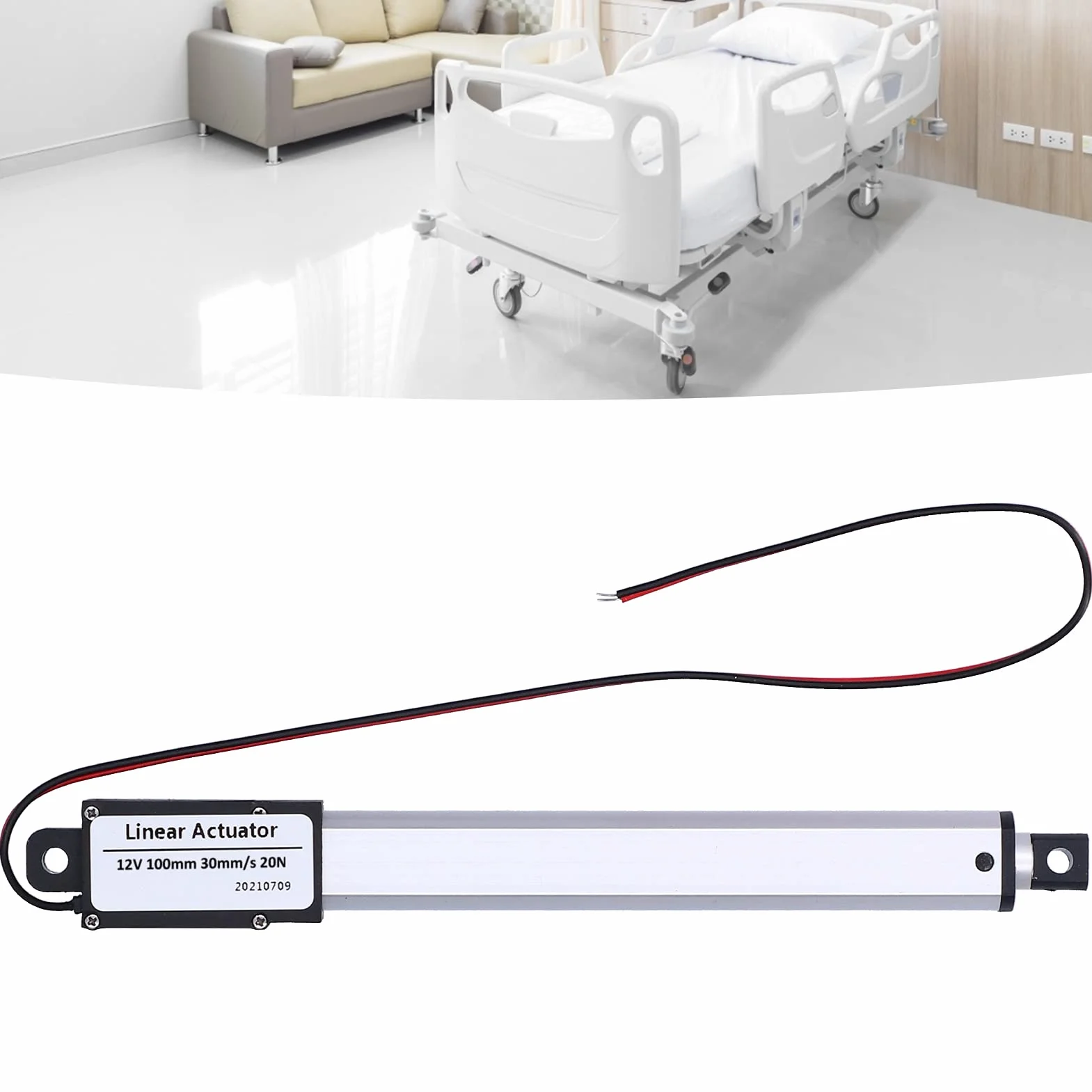 Mini Elektryczny Siłownik Liniowy 12 V 100 Mm Wyłącznik Krańcowy Niski Poziom Hałasu Kompaktowy, Szybkobieżny Rolnictwo Przemysłowe Mały Rozmiar Cichy Niezawodny Siłownik Ruchu