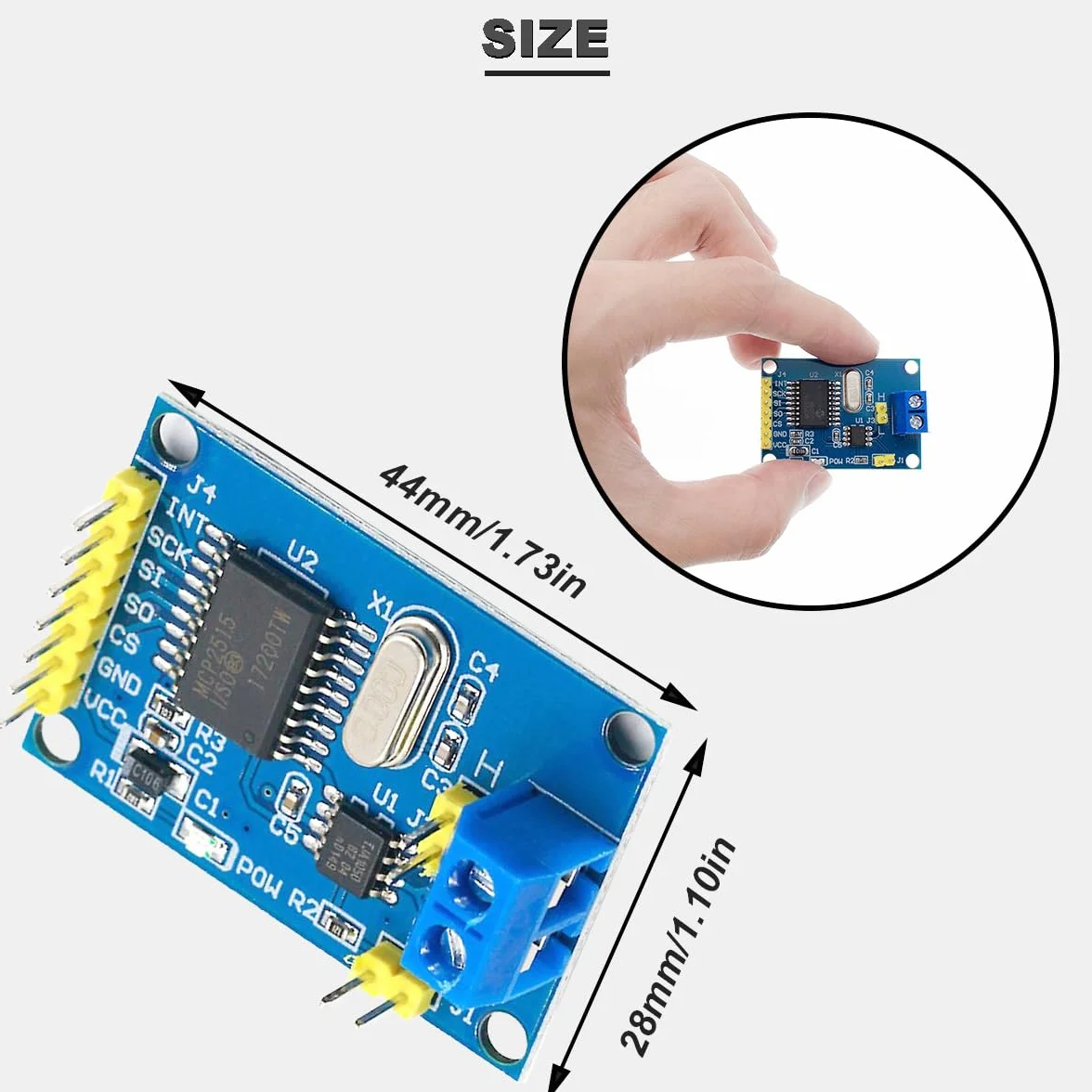 2 szt. Moduł magistrali CAN Bus MCP2515 TJA1050 SPI moduł odbiornika Kontroler Interfejs z kablem dla Arduino dla 51 dla MCU dla Arm Development Board