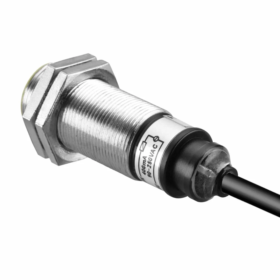 Heschen Indukcyjny czujnik zbliżeniowy PR18-5AO typ cylindryczny, 5 mm wykrywanie, M18 okrągły, 100-240 V AC 2-przewodowy, ekranowany, nie (normalnie otwarty) CE