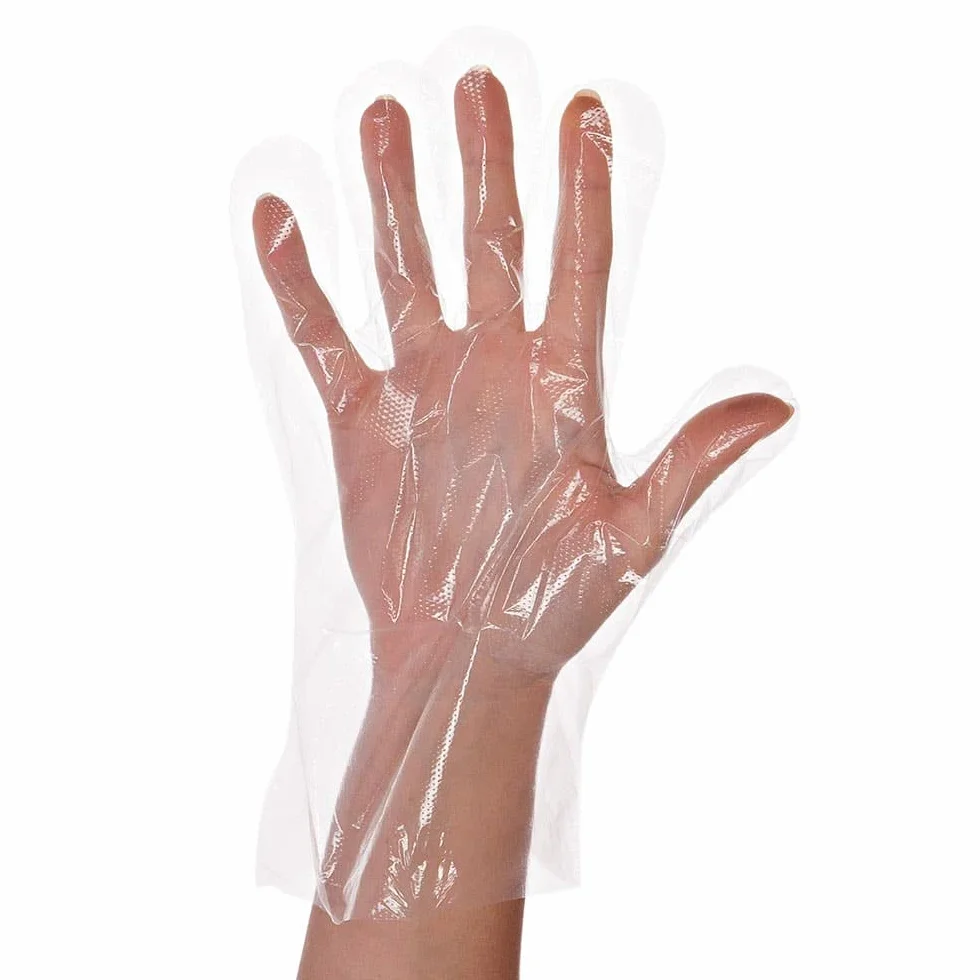 Hygostar LDPE rękawice POLYCLASSIC SOFT przezroczyste młotkowane rozmiar L