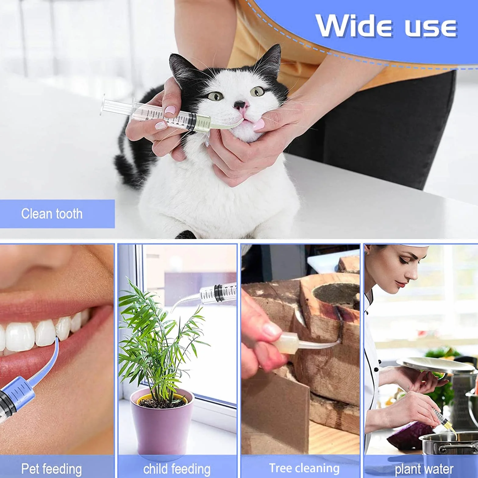 15 sztuk Dental Syringe, jednorazowa strzykawka do płukania zębów 12 ml z zakrzywioną końcówką do pielęgnacji zębów, pielęgnacji zwierząt domowych, wypełniania klejem, laboratorium