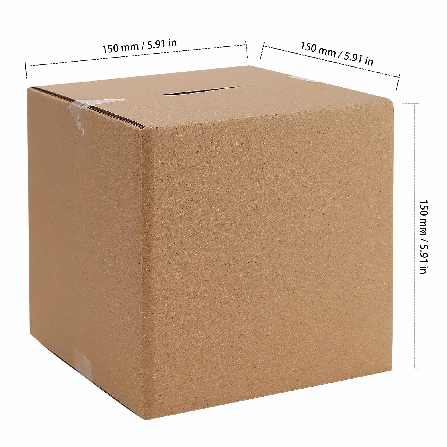 Zestaw 30 kartonów składanych, 150 x 150 x 150 mm, mały kwadratowy karton wysyłkowy, mały karton do pakowania, transportu, na prezent