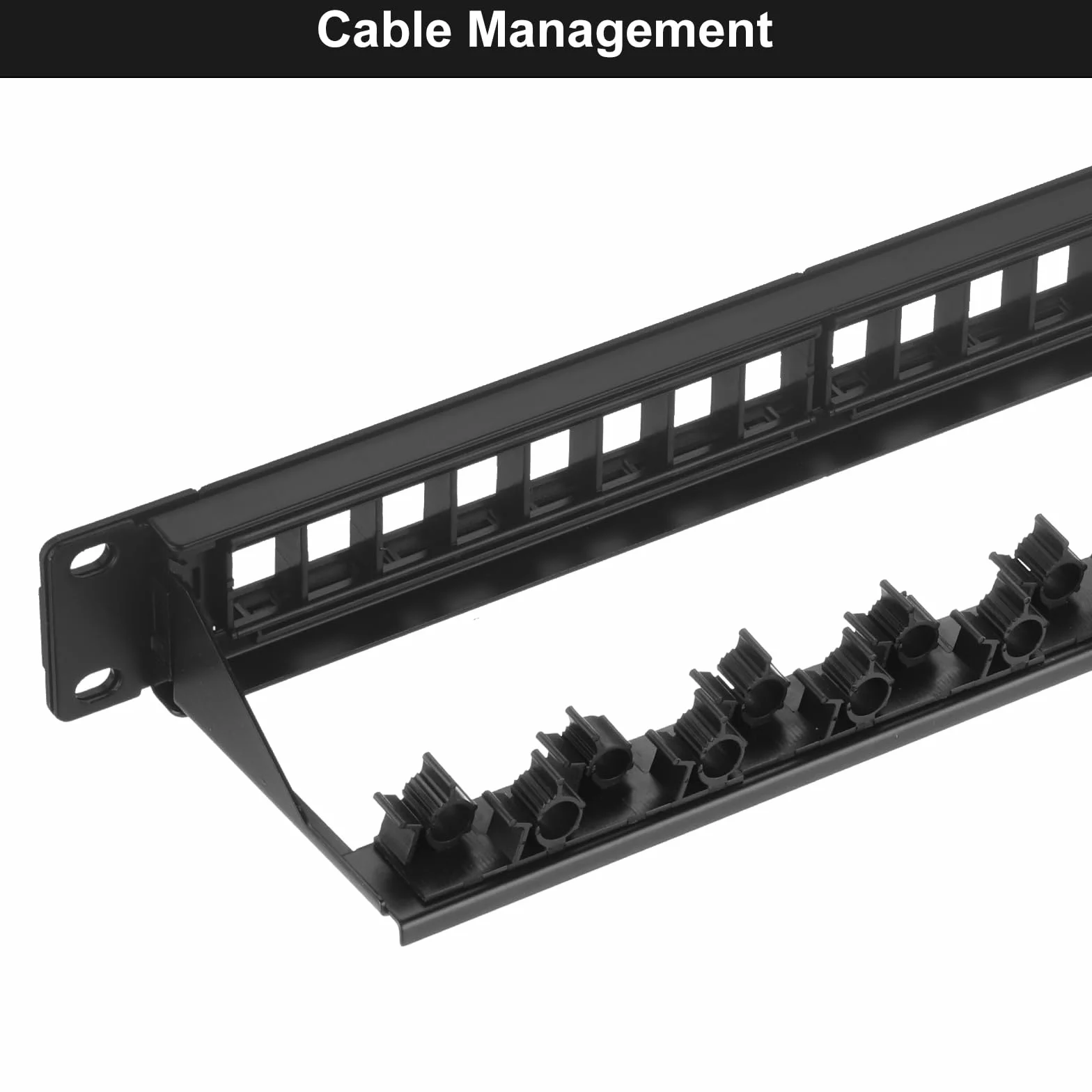 QUARKZMAN 1U Blank Key Stone Sieć 24-portowa patchPanel krosowy 19 cali Rack & montowany na ścianie Patch Bay z zarządzaniem kablami do serwerów sieci, usługi wielu terminali zarządzanie kablami