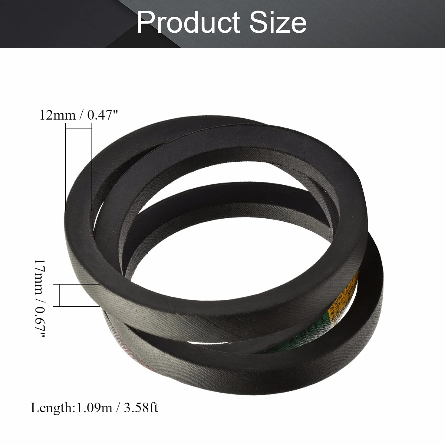Othmro B-1092/B43 Drive V-Belt wewnętrzny obwód 103 cm przemysłowy gumowy pasek przekładni