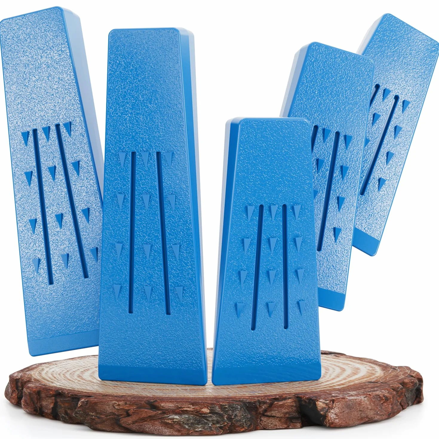 greate 5-częściowy zestaw klinów do wycinania z tworzywa sztucznego – odporne na uderzenia, mrozoodporne i antypoślizgowe – 2 x 20 cm + 3 x 15 cm klin z tworzywa sztucznego – kliny leśne – klin leśny