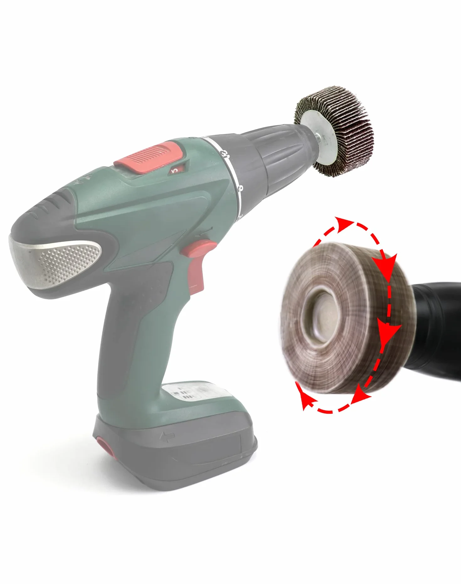 QWORK® 20 sztuk szlifierka z klapą obrotową o ziarnistości, szlifierka płytkowa, 10 różnych rozmiarów, ziarnistość wentylatora szlifierskiego 80, do usuwania rdzy, polerowania