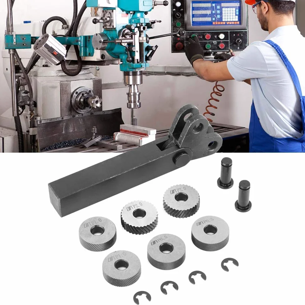 Rändelwerkzeug Stahl 7 Sztuk 0,5/1/2mm Diagonalne Dual Linear Do Obrabiarek