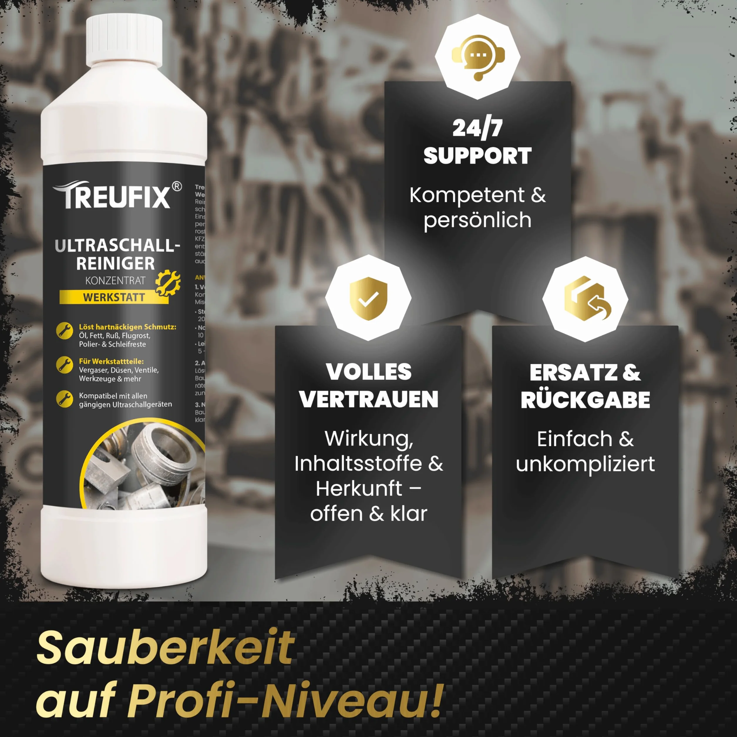 Treufix Koncentrat do czyszczenia ultradźwiękowego 750 ml do gaźników i dysz wtryskowych