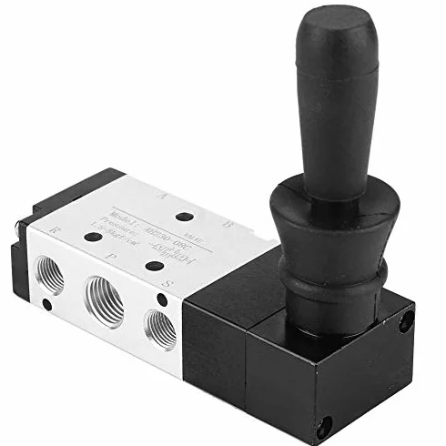 5-Drożny 3-Drogowy Pneumatyczny Ręczny Zawór Dźwigniowy G1 / 4 "Wlotowy Zawór Elektromagnetyczny Ze Stopu Aluminium Ręczne Sterowane Zawory Push-Pull (4H230-08)