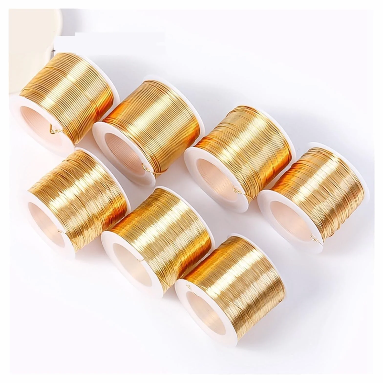 5 metrów 18-karatowy pozłacany drut miedziany tworzenia biżuterii mosiężny drut metalowy do ręcznie robionej biżuterii z drutu (Color : 18K Real Gold Plated, Size : 0.8MM -5Meters)