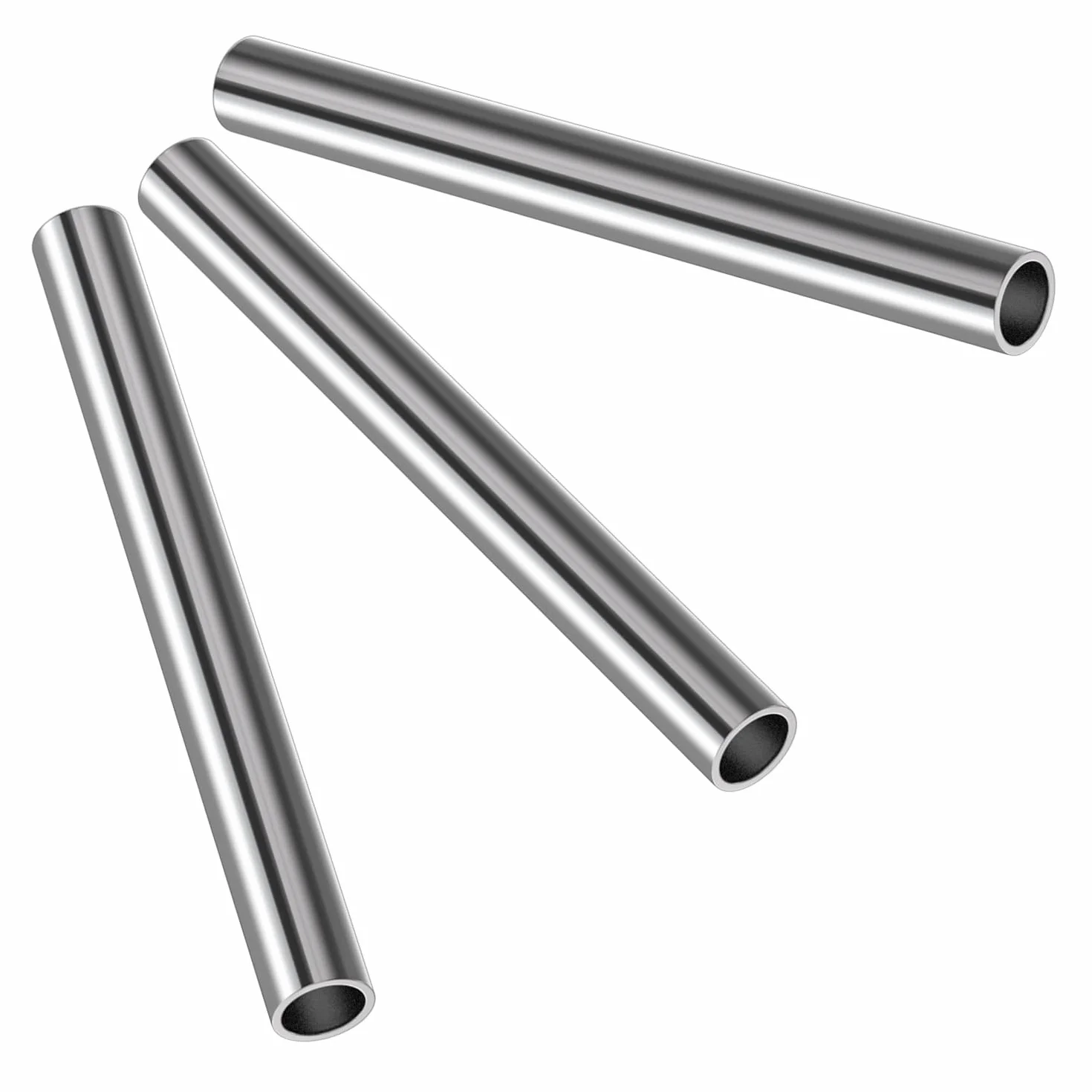 Rura ze stali nierdzewnej Ø 16 mm (1/2") KWOKWEI 3 sztuki, szlifowana, okrągła rura ze stali nierdzewnej V2A, długość 300 mm, nierdzewna stal nierdzewna, balustrada, rura okrągła do przemysłowego