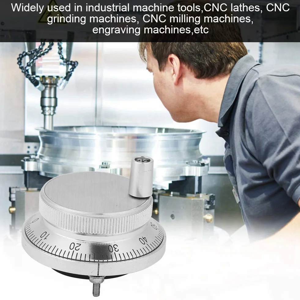 4 Terminal CNC Elektroniczne Koło Ręczne Enkoder Obrotowy Korba Koło Ręczne średnica 60mm Ręczny Generator Impulsów Koło Ręczne do Systemu Sterowania Numerycznego Cnc
