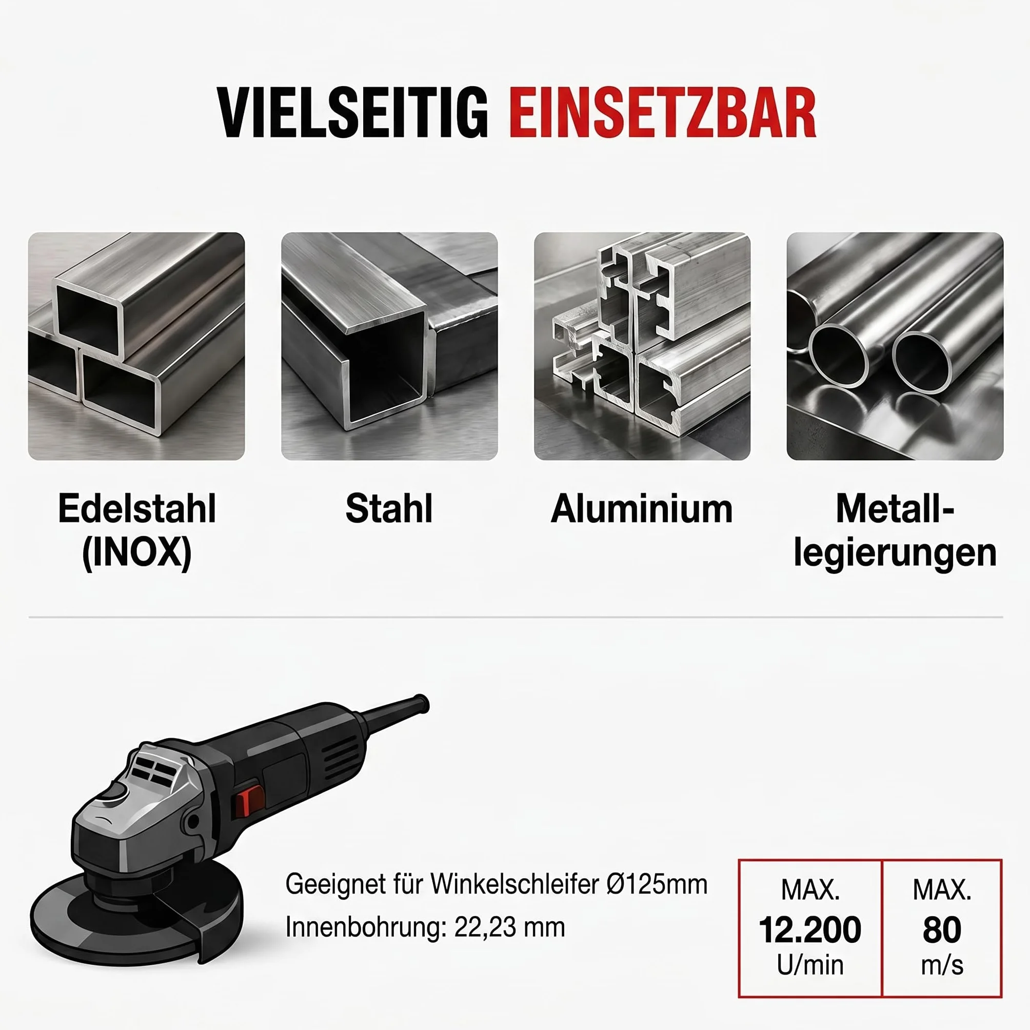 Woltersberger Tarcze listkowe 115 + 125 mm Ø125mm P60