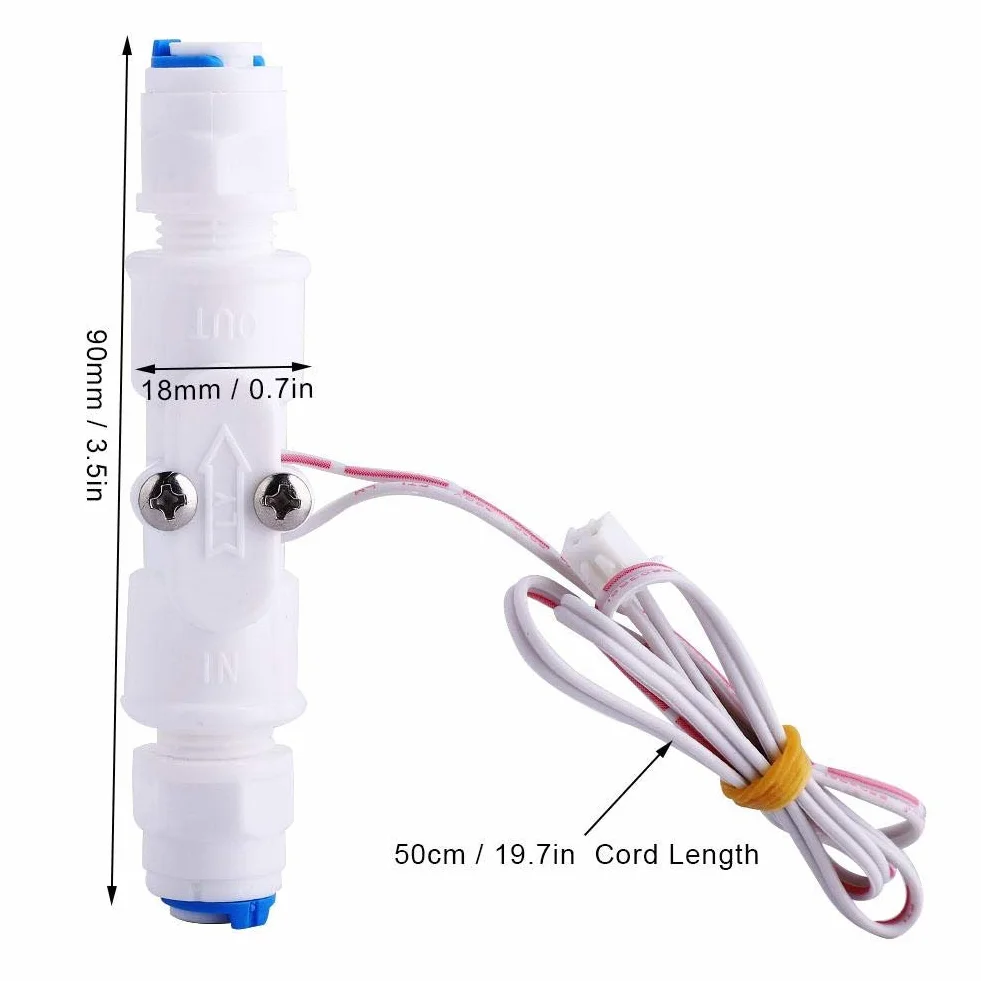 Czujnik przepływu wody Fafeicy G1/4, wyłącznik wodny PE 0,5-10 l, montaż pionowy, 100 mA 110 V., Pool & Spa Replacement Parts