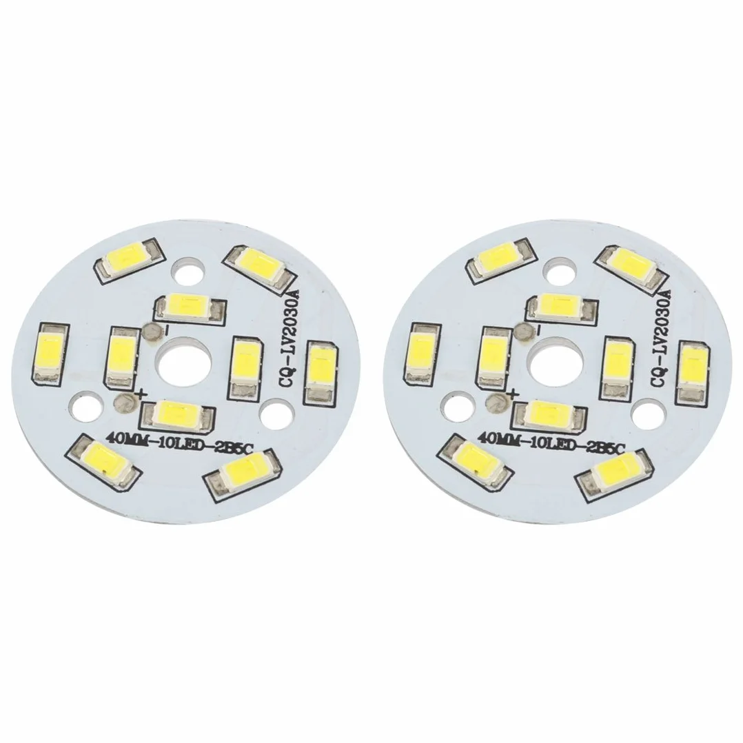 Aexit 50-60 lm 5 W biały 10x 5730 SMD LED + 40 mm aluminiowa płytka drukowana 2 szt(Carte 2Pcs en aluminium de carte PCB de carte PCB de 50-60LM 5W blanc 10x 5730 SMD LED + de 40mm