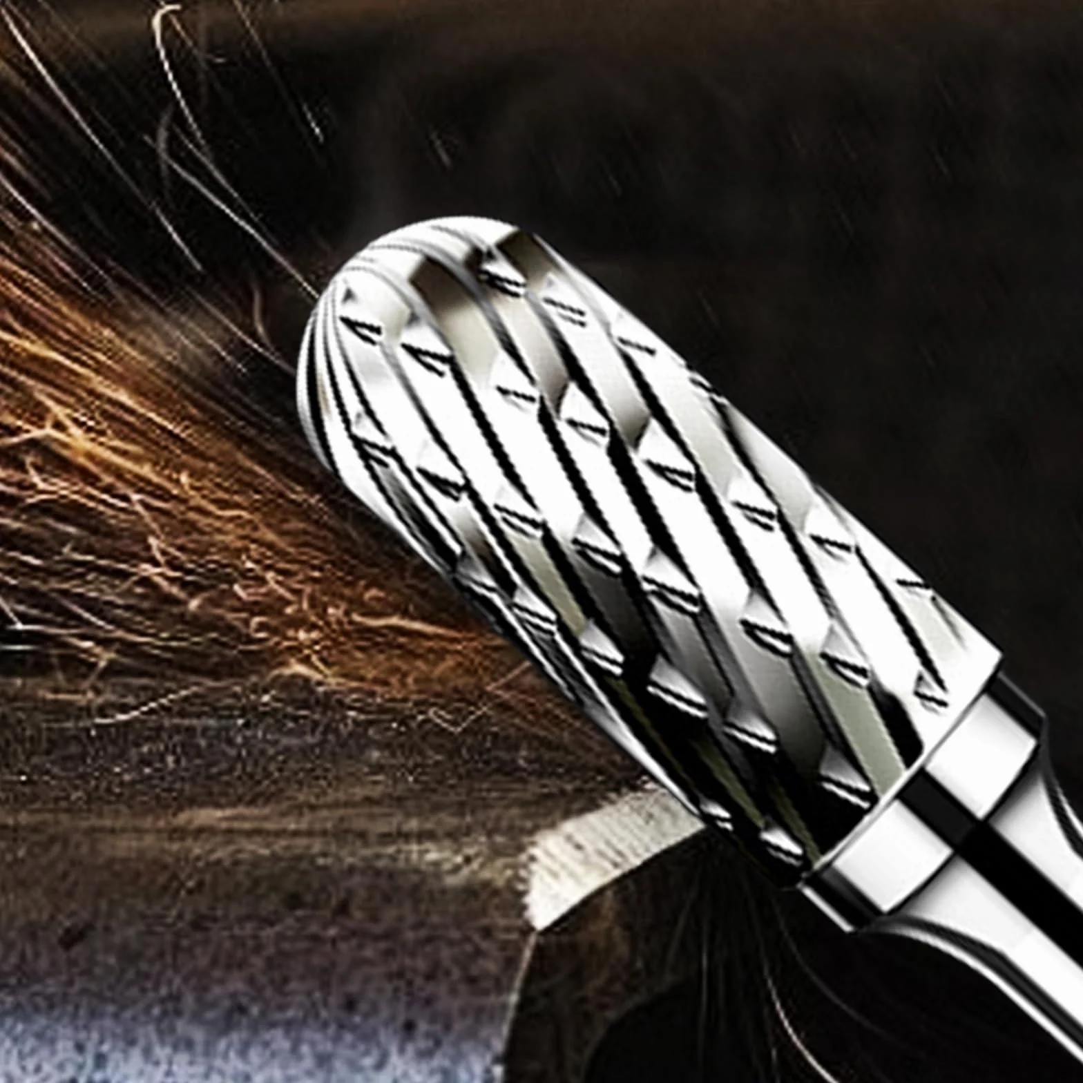 ASNOMY 1 sztuka frez ze stali wolframowej z twardego metalu zestaw z głowicą obrotową do szlifowania plików 6 x 12 mm do wiercenia metalu polerskiego - A