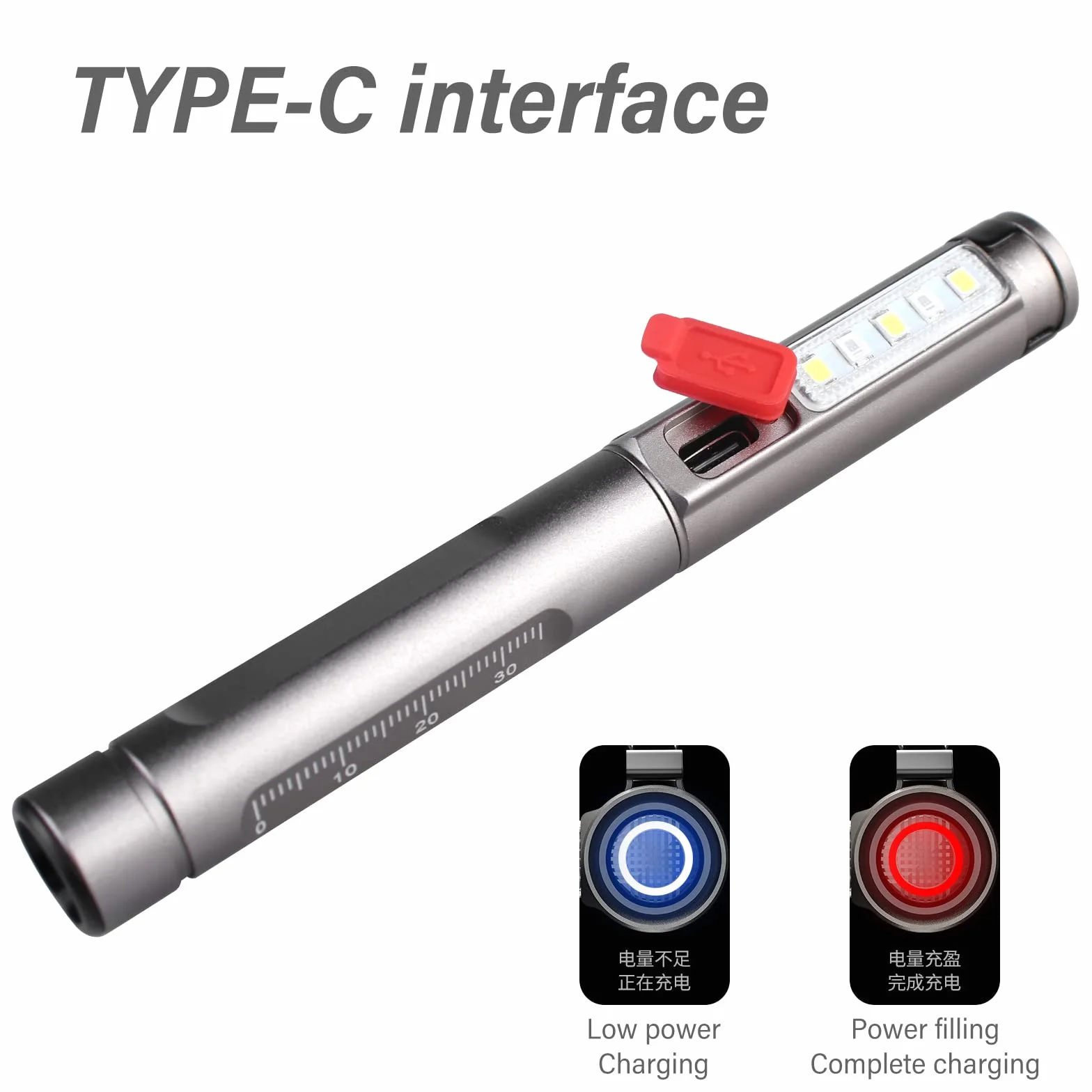 Medyczne pióro LED, lampa diagnostyczna, penlight medyczny, lampka diagnostyczna, długopis wielokrotnego użytku, z kubkiem dla pielęgniarek lekarzy z klipsem do kieszeni