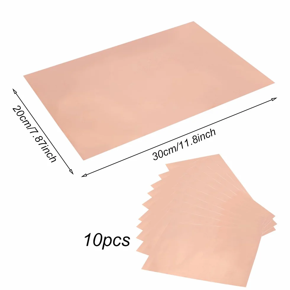 10 Sztuk Taśma Miedziana Mocny Klej Taśma z Folii Miedzianej Wielofunkcyjny Jednostronnie Przewodząca Taśma Miedziana do Gitary Ekranowanie EMI Witraże (30 cm * 20 cm)
