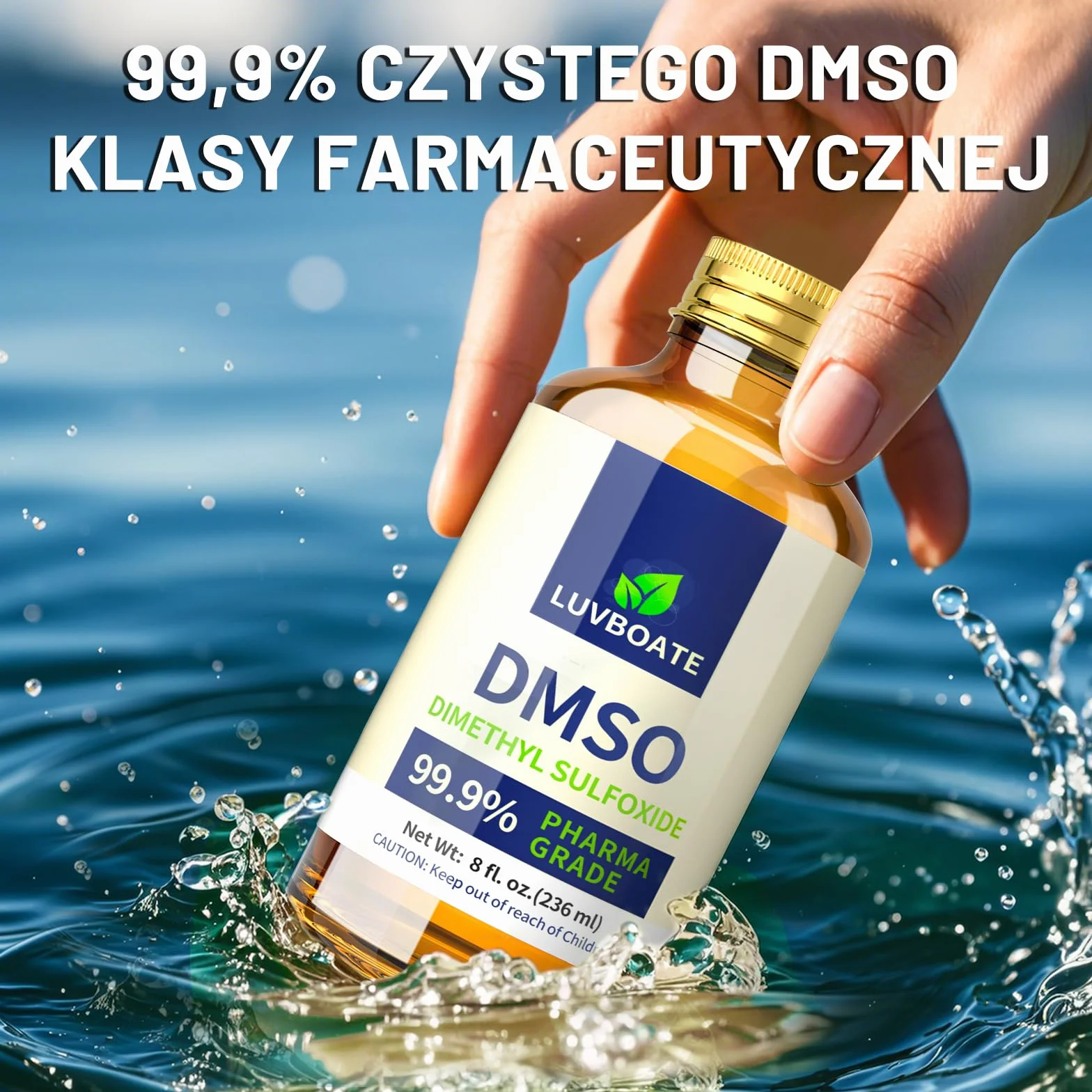 DMSO 99,9% 236ml dimetylosulfotlenek klasy farmaceutycznej - Bursztynowe Butelki