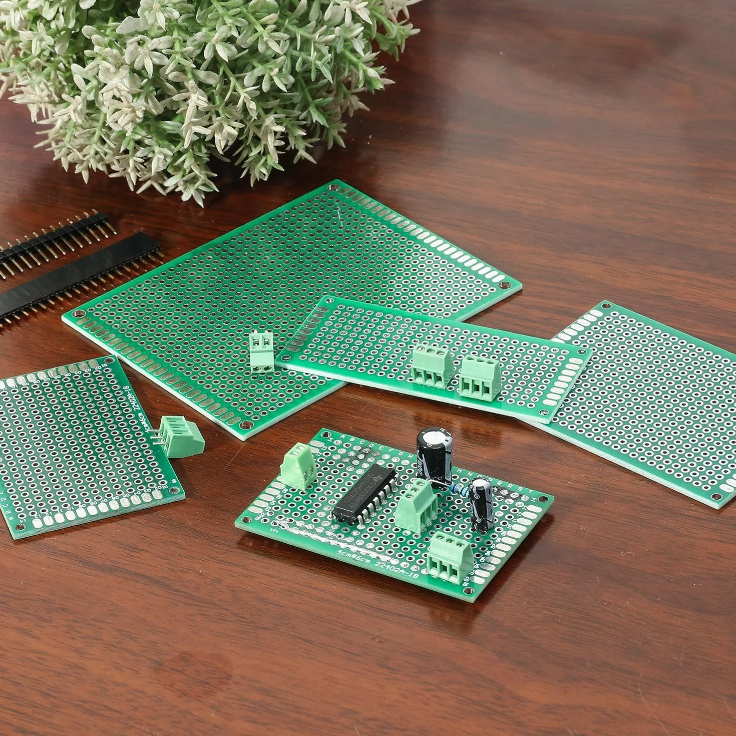RUNCCI-YUN 82 szt. Zestaw kart PCB, 19 sztuk dwustronna płytka PCB, płytka drukowana prototypowa płytka drukowana, perforowane płytki do lutowania i majsterkowania
