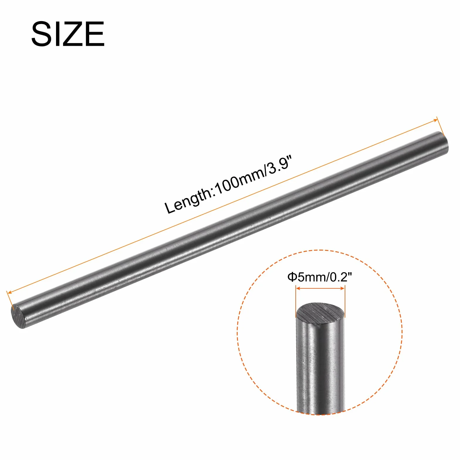 Pręt grafitowy QUARKZMAN 100 x 5 mm mieszadło cylinder węglowy do elektrody odlewania topienia tygla