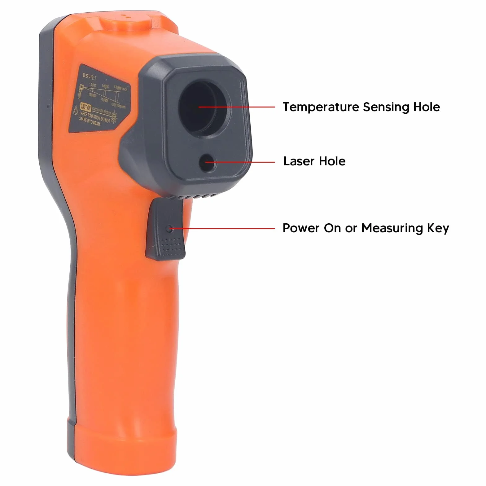 Pistolet do Pomiaru Temperatury na podczerwień Termometr na podczerwień, Pistolet do Pomiaru Temperatury Ręczny Cyfrowy Termometr na podczerwień Pistolet do Pomiaru Temperatury