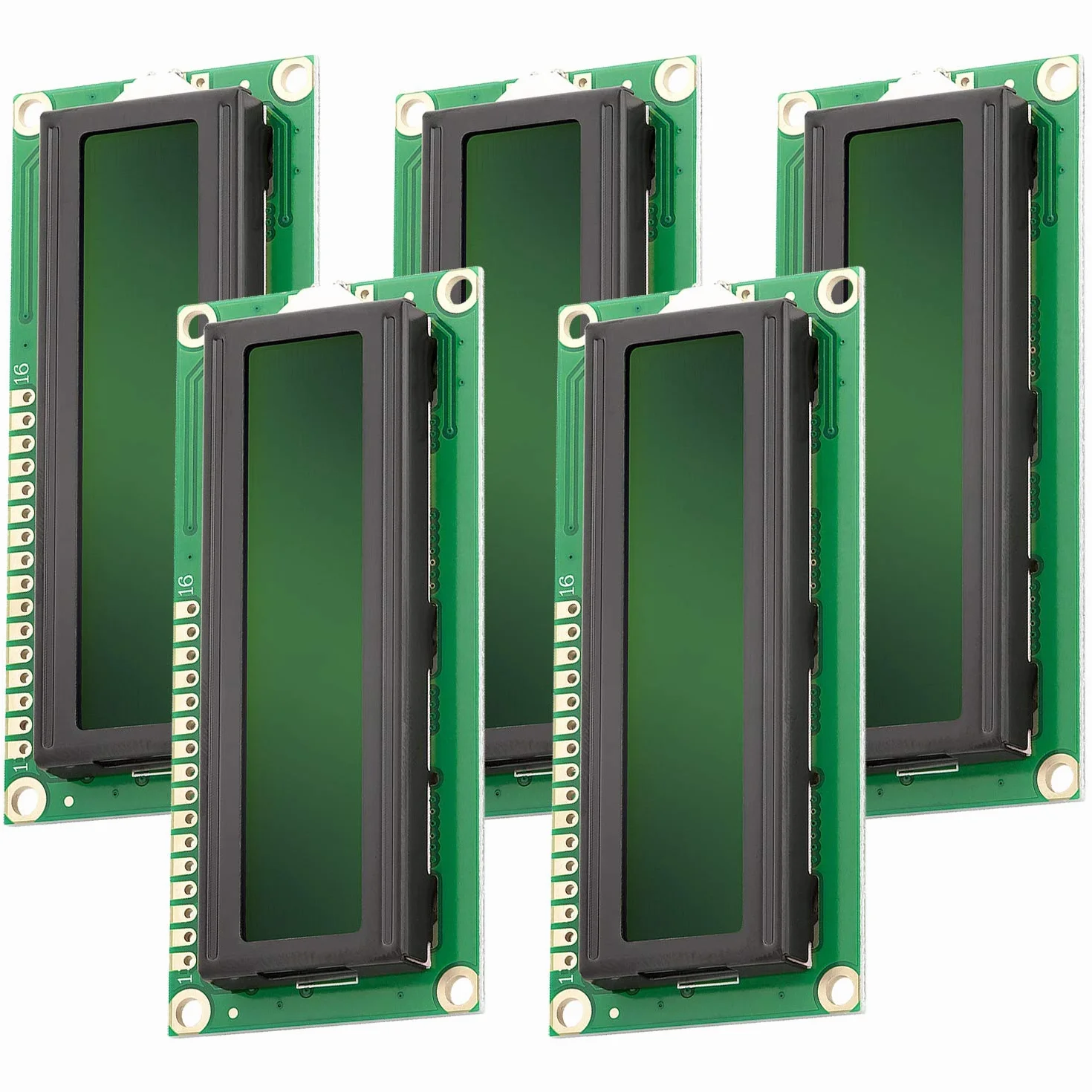 AZDelivery HD44780 1602 LCD Module Display 2x16 znaków zielony tle czarne kompatybilny Arduino Raspberry Pi