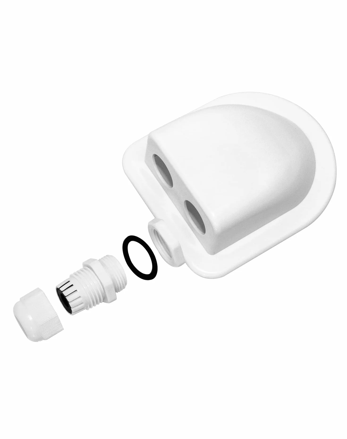 QWORK® 4 sztuka kanał dachowy IP68 wodoodporny ABS podwójny kanał kablowy do słonecznej klimatyzacji satelitarnej przyczepa kempingowa łódź;